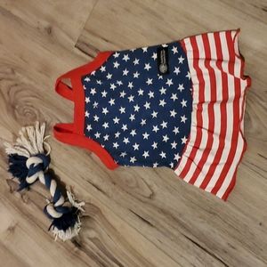 American KennelClub Dress size small American Flag nwot